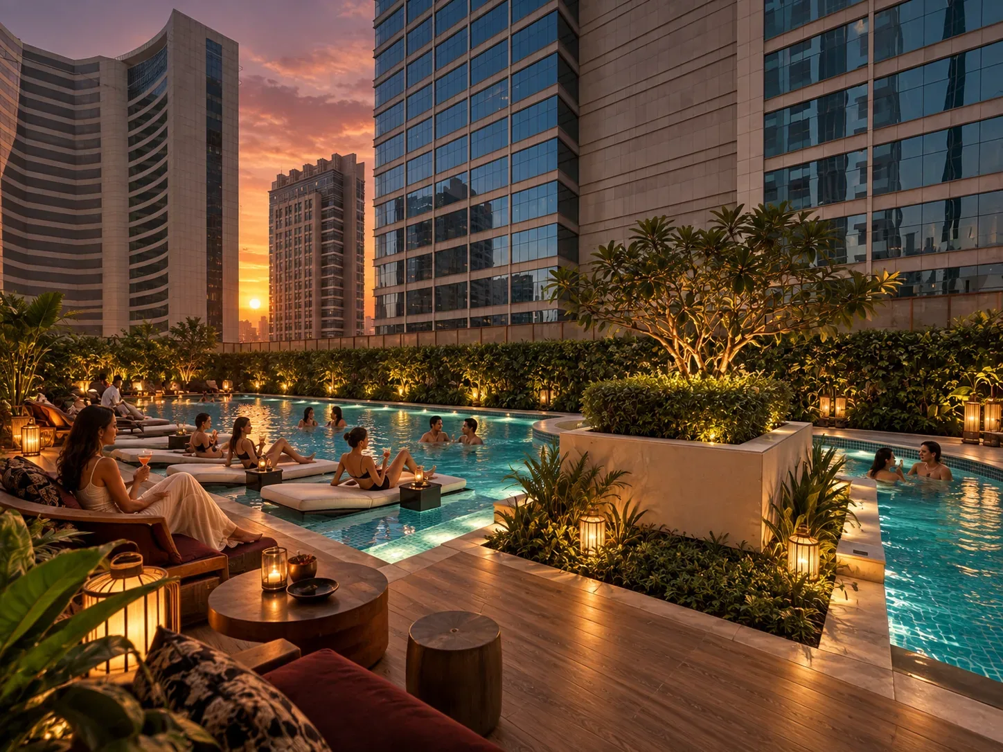 Hotel restaurant and rooftop lounge, Dubai 6