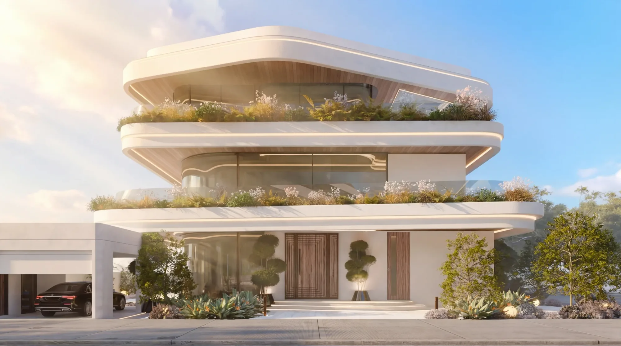 Villa Coquille St. Jacques, front elevation